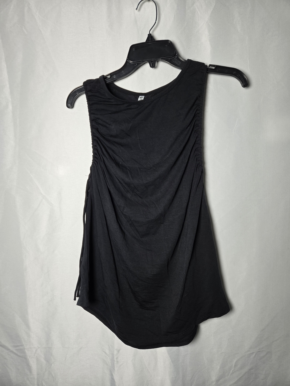 Fabletics Black Side-Ruched Athletic Tank